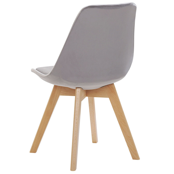 Set de 2 scaune dining DAKOTA II Catifea Gri [6]