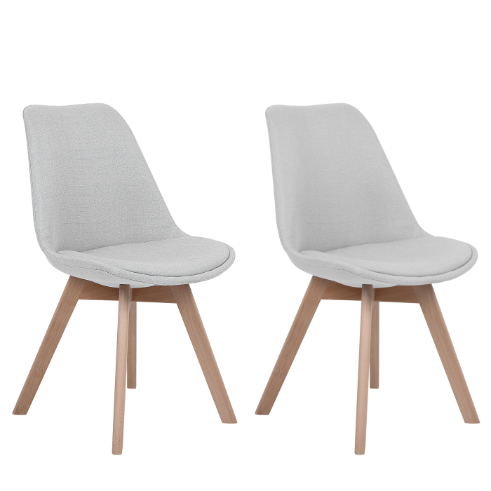 Set of 2 dining chairs DAKOTA II Light grey [2]