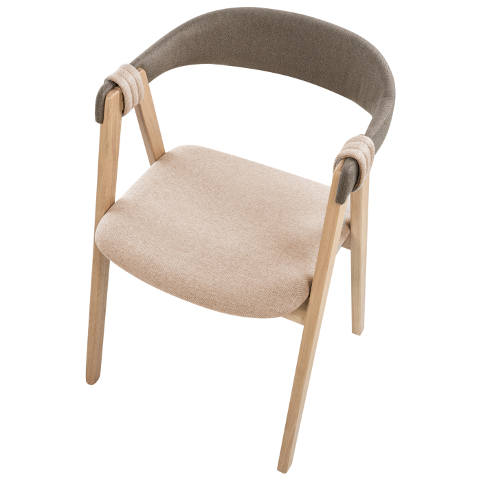 Set de 2 scaune dining DAY Maro deschis/Taupe [7]