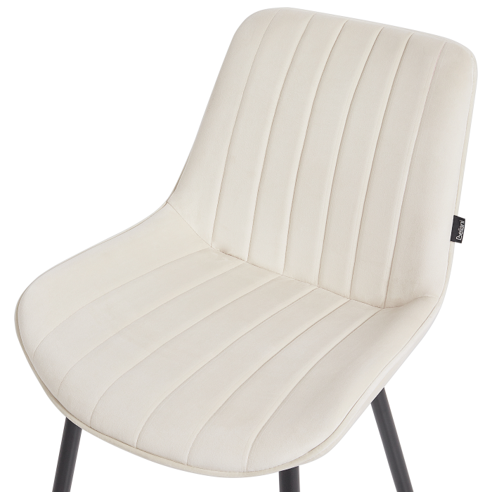 Set de 2 scaune dining DUBROVNIK Catifea Bej deschis [7]