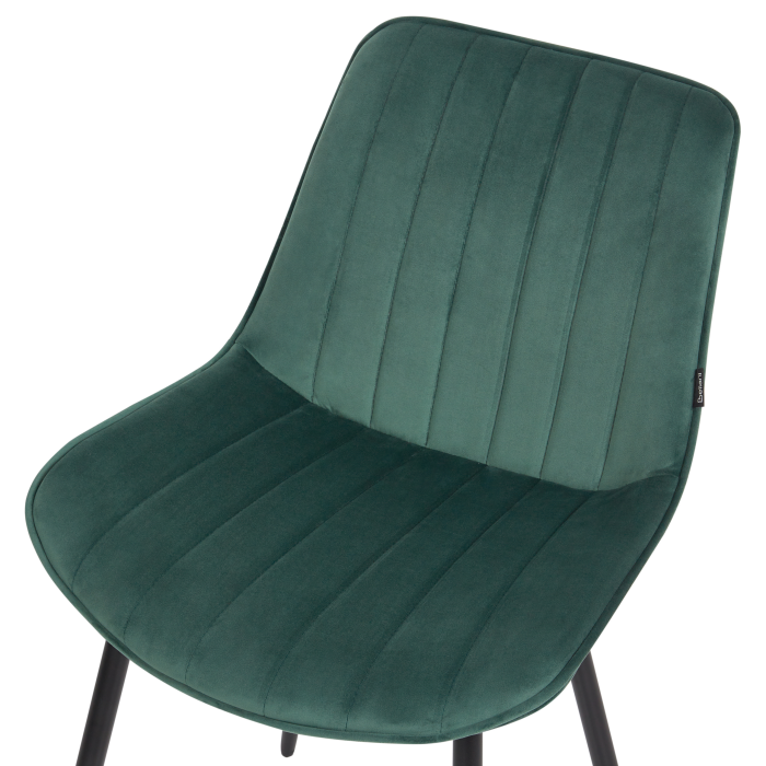 Set of 2 DUBROVNIK Dining Chairs Velvet Emerald Green [7]