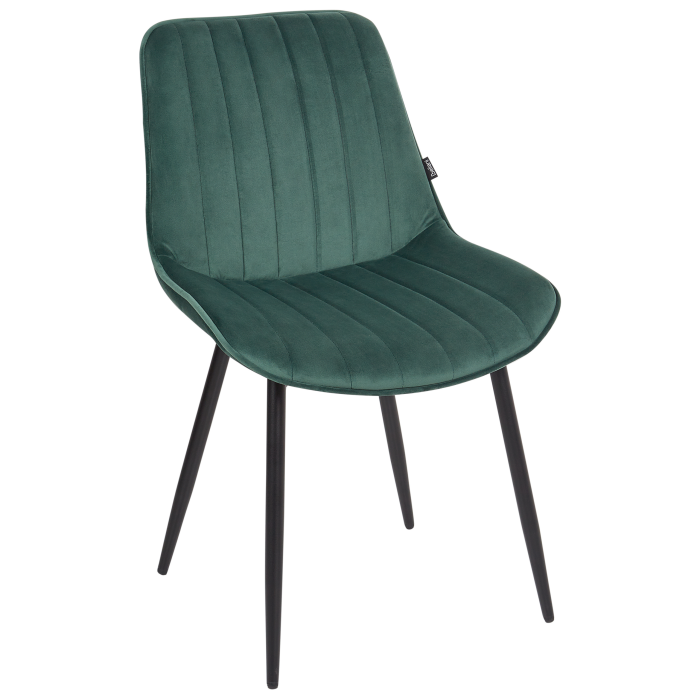 Set of 2 DUBROVNIK Dining Chairs Velvet Emerald Green [4]