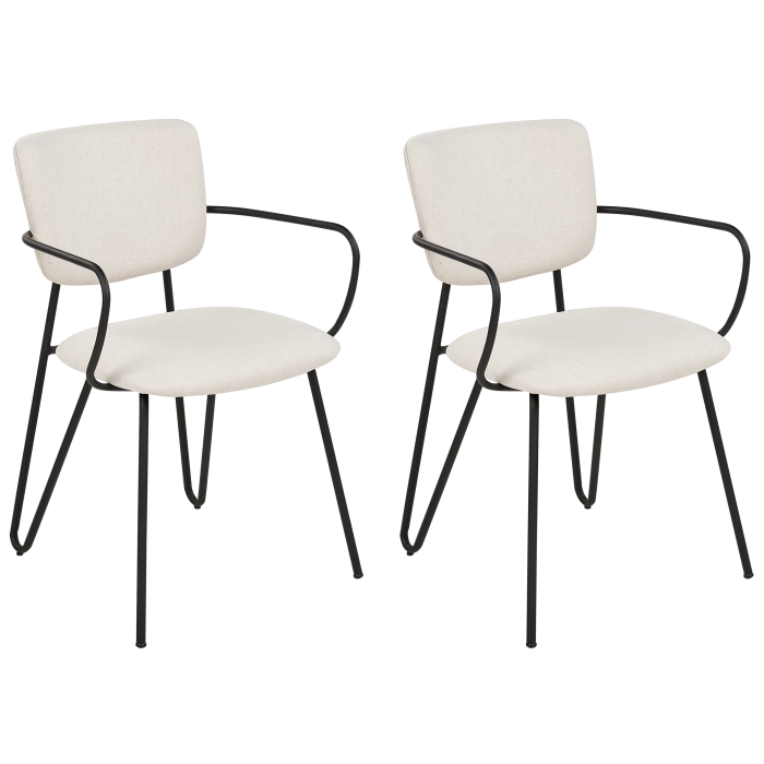 Set of 2 ELKO Dining Chairs Off-White [2]