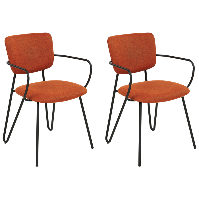 Set de 2 scaune dining ELKO Portocaliu [2]