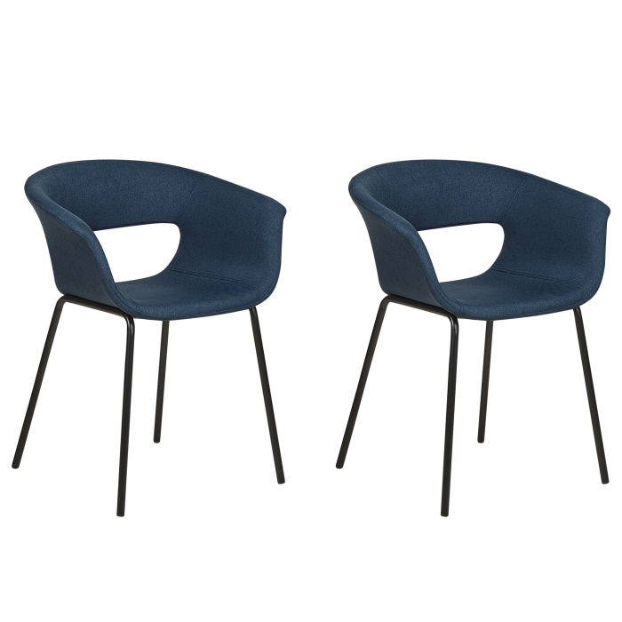 Set de 2 scaune dining ELMA Albastru închis [2]