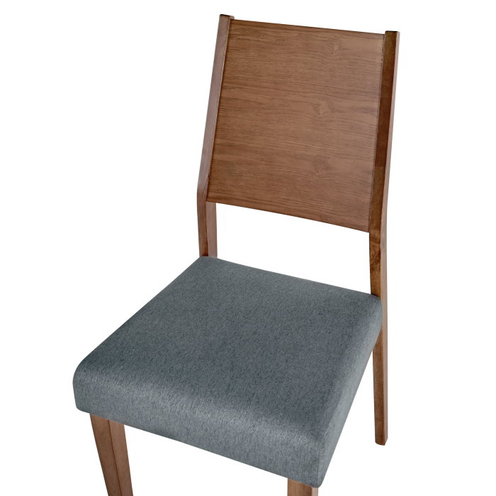 Set de 2 scaune dining ELMIRA Lemn Gri [7]