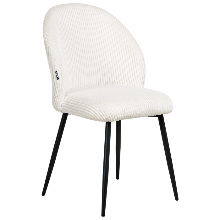 Set de 2 scaune dining ELOY Velur Alb-murdar [5]