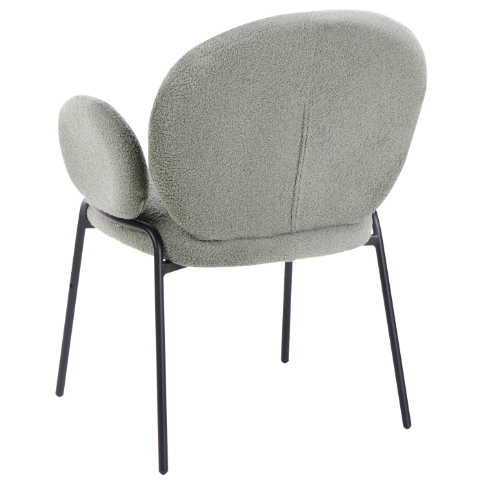 Set de 2 scaune dining ELY Boucle Verde deschis [7]