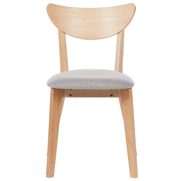 Set de 2 scaune dining ERIE Lemn Maro deschis/Gri [5]