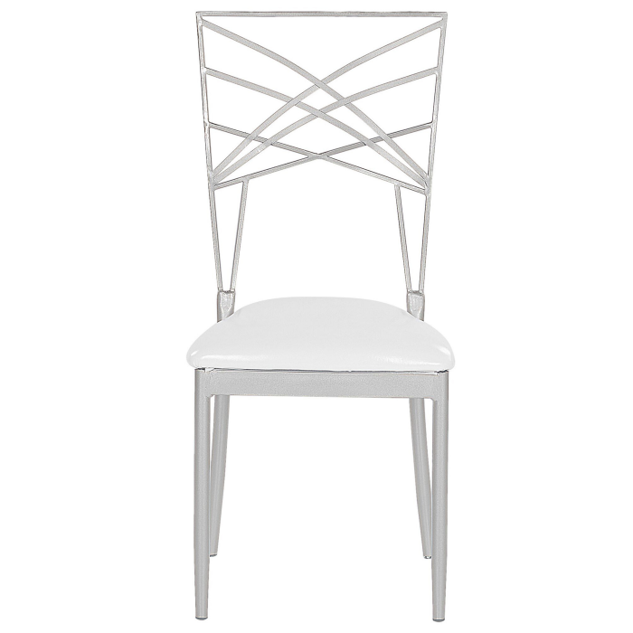 Set of 2 dining chairs GIRARD Metal Silver [4]