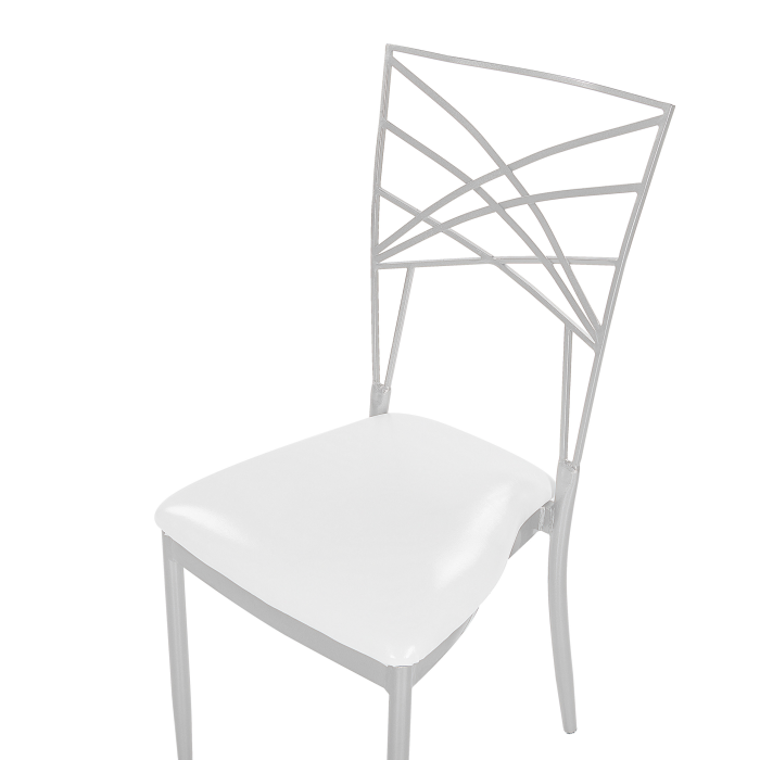 Set of 2 dining chairs GIRARD Metal Silver [7]
