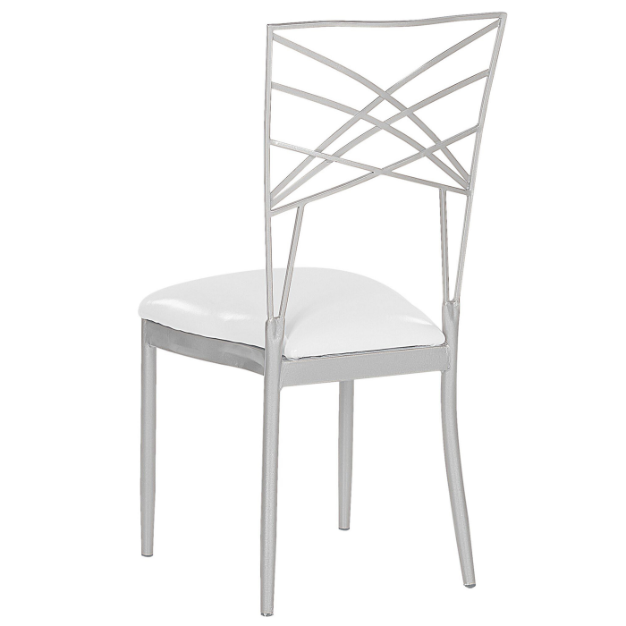 Set of 2 dining chairs GIRARD Metal Silver [6]