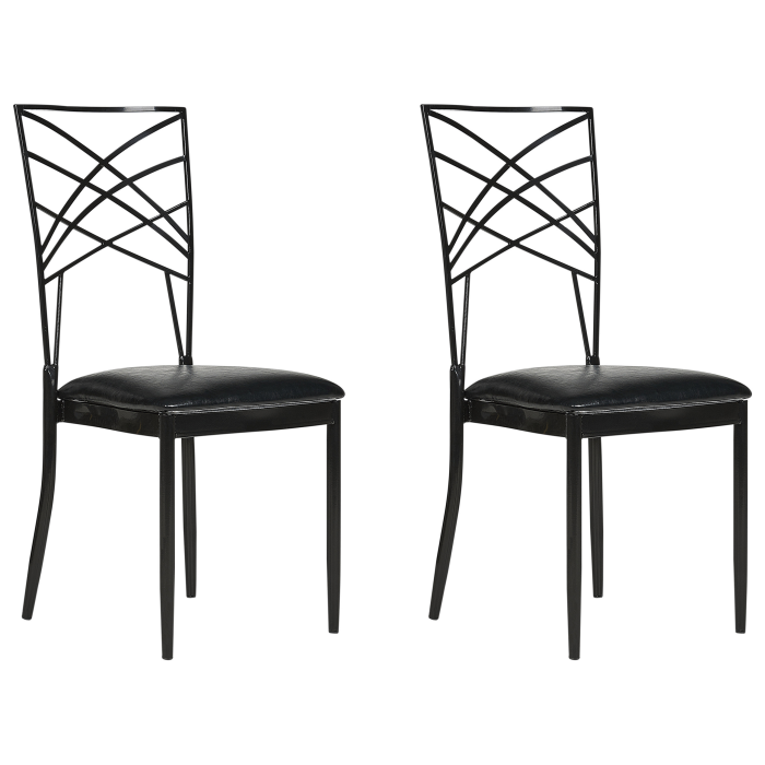 Set de 2 scaune dining GIRARD Metal Negru [2]