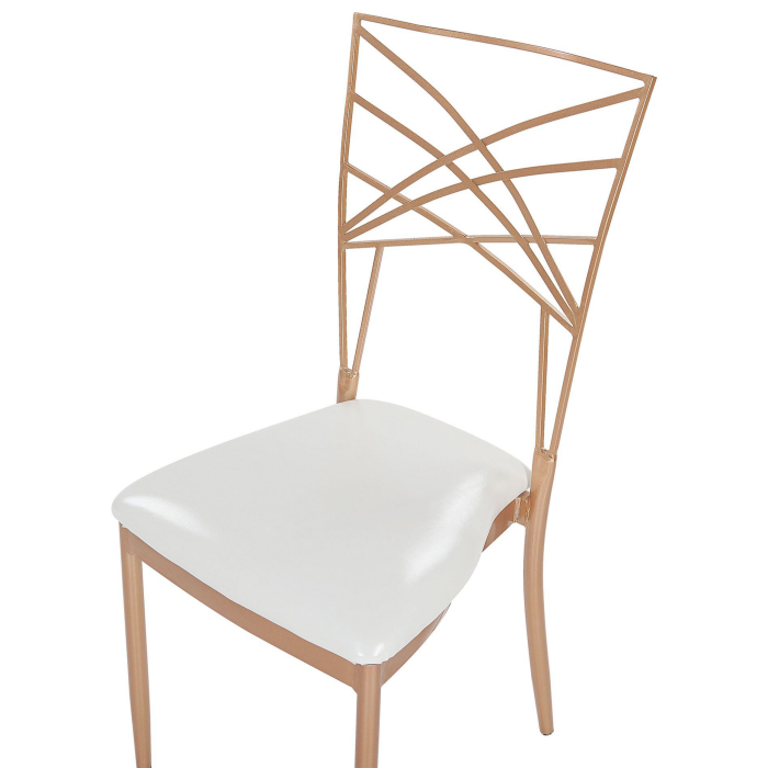 Set of 2 dining chairs GIRARD Metal Rose Gold [7]