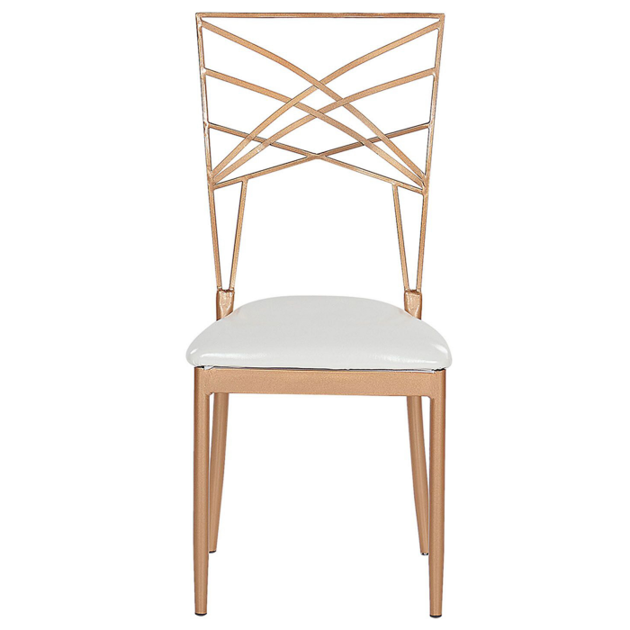 Set of 2 dining chairs GIRARD Metal Rose Gold [4]