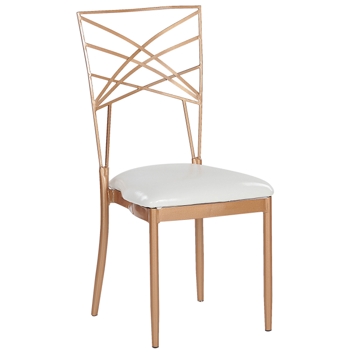 Set of 2 dining chairs GIRARD Metal Rose Gold [5]