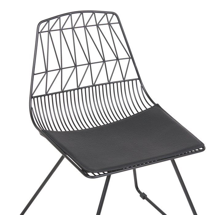 Set of 2 dining chairs HARLAN Black Metal [7]