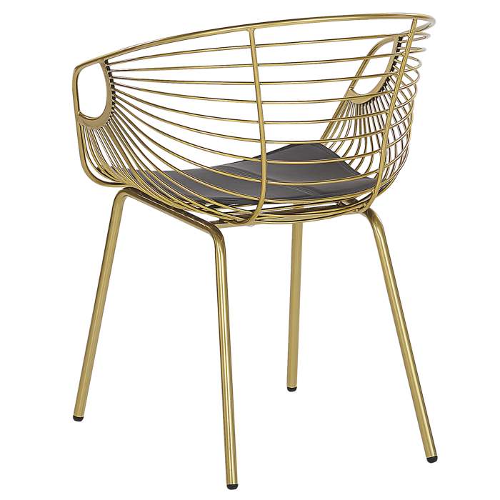 Set of 2 dining chairs HOBACK Metal Gold [6]