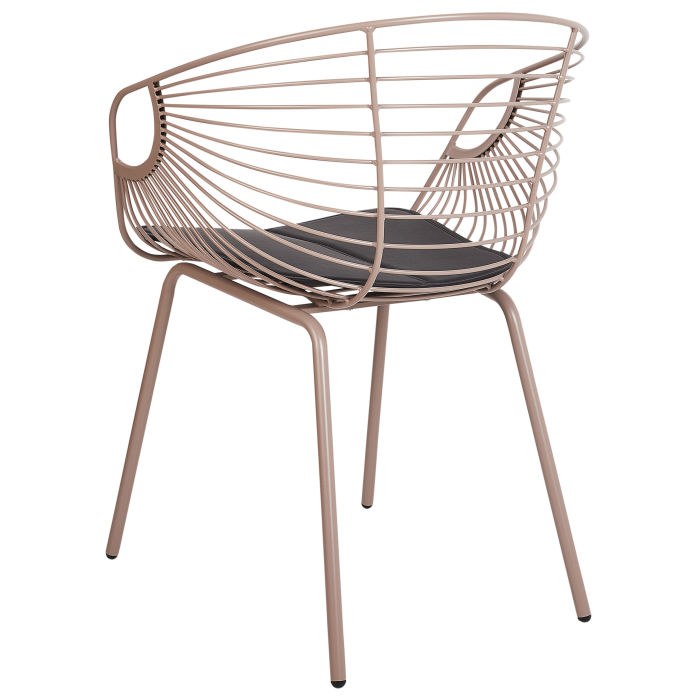 Set de 2 scaune dining HOBACK Metal Bej [6]