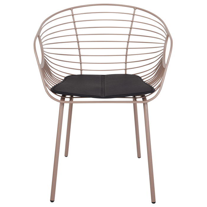 Set de 2 scaune dining HOBACK Metal Bej [5]