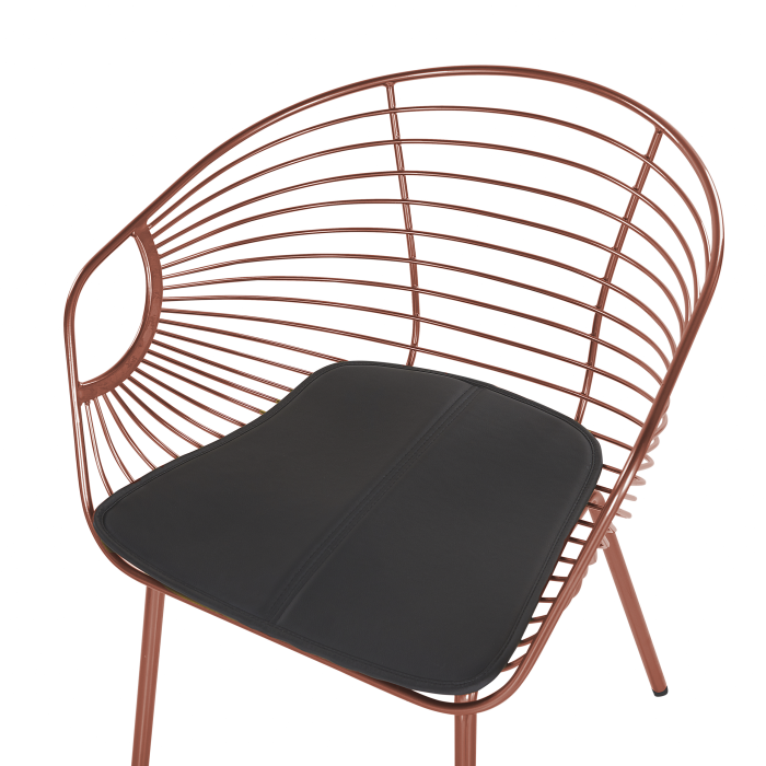 Set de 2 scaune dining HOBACK Metal Cupru [7]