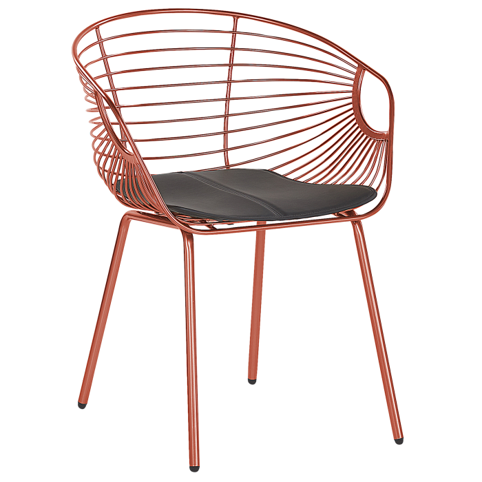 Set de 2 scaune dining HOBACK Metal Cupru [5]