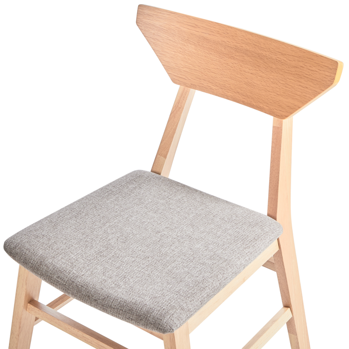 Set de 2 scaune dining HOPKINS Lemn Maro deschis [7]