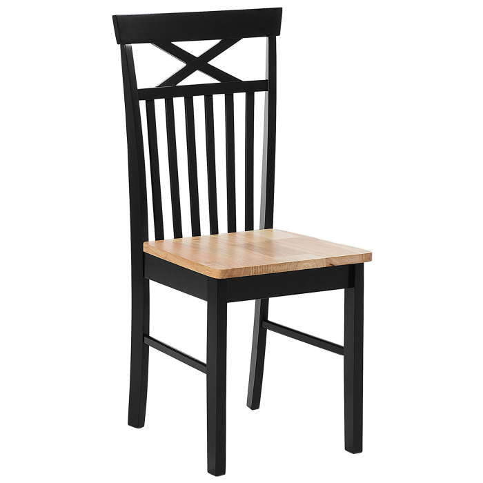 Set de 2 scaune dining HOUSTON Lemn Negru [5]