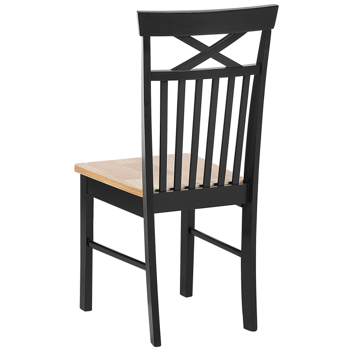Set de 2 scaune dining HOUSTON Lemn Negru [6]