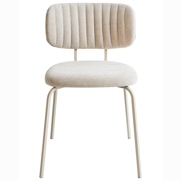 Set de 2 scaune dining IRINS Chenille Bej deschis [4]