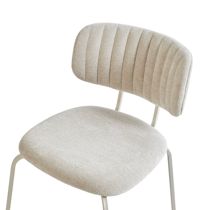 Set de 2 scaune dining IRINS Chenille Bej deschis [7]