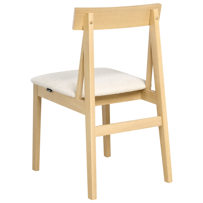 Set de 2 scaune dining ISLE Lemn Maro deschis/Bej [7]