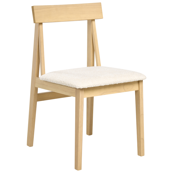 Set de 2 scaune dining ISLE Lemn Maro deschis/Bej [5]