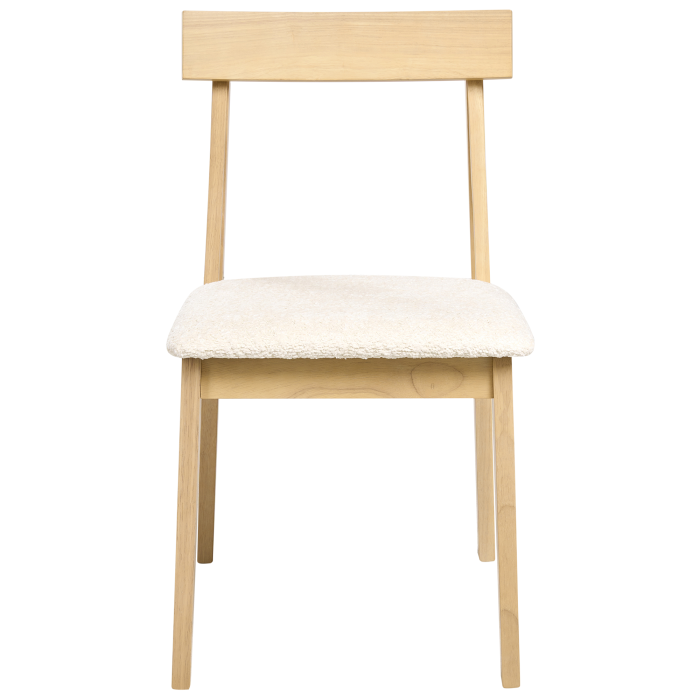 Set de 2 scaune dining ISLE Lemn Maro deschis/Bej [6]