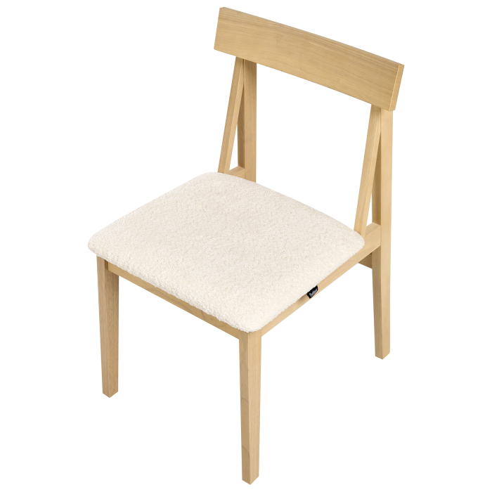 Set de 2 scaune dining ISLE Lemn Maro deschis/Bej [8]