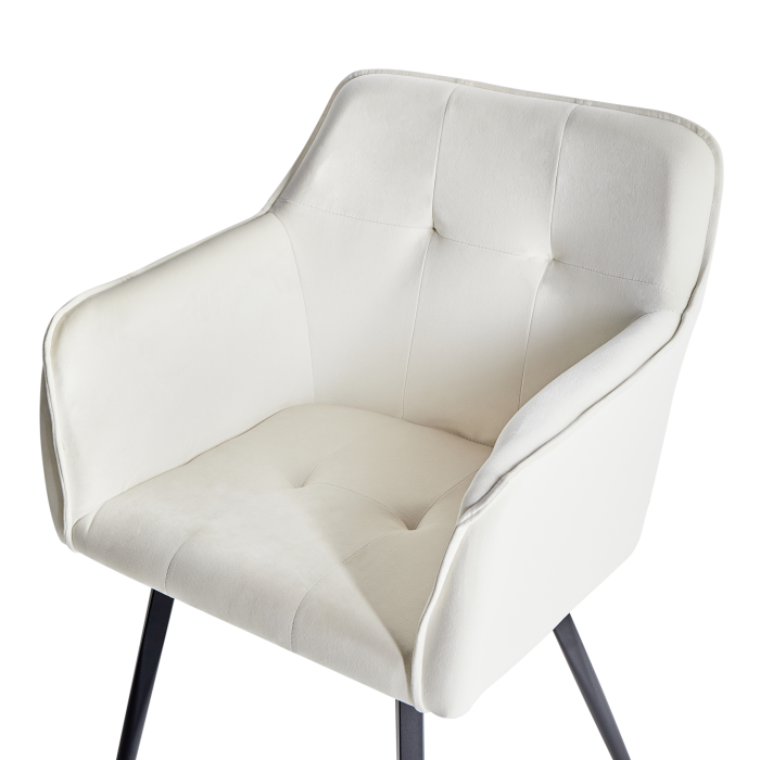 Set de 2 scaune dining JASMIN Catifea Bej deschis [7]