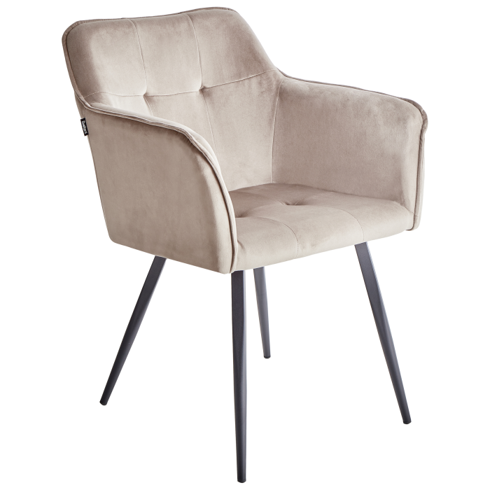 Set of 2 dining chairs JASMIN Velvet Taupe [4]
