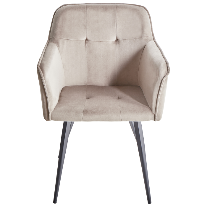 Set of 2 dining chairs JASMIN Velvet Taupe [5]