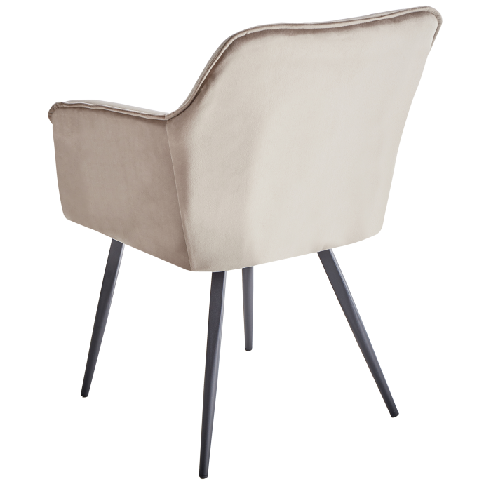 Set of 2 dining chairs JASMIN Velvet Taupe [6]