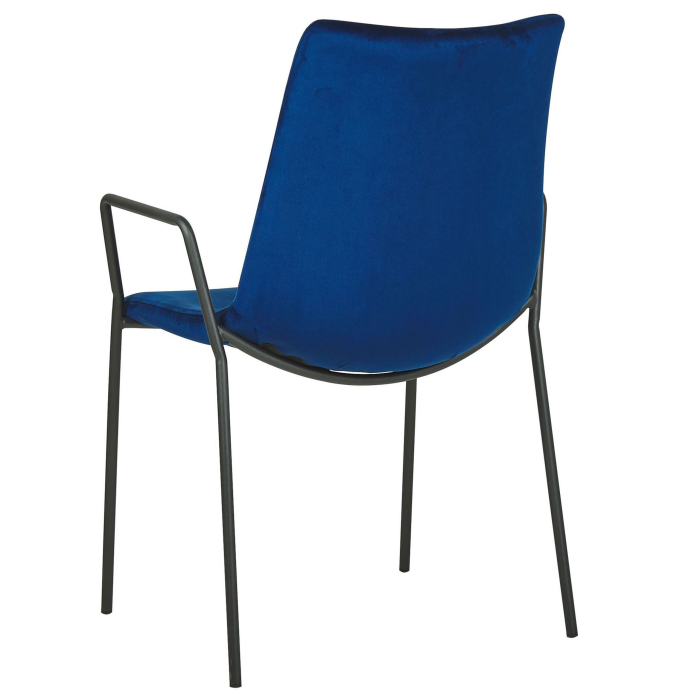 Set of 2 JEFFERSON dining chairs Velvet Dark Blue [6]