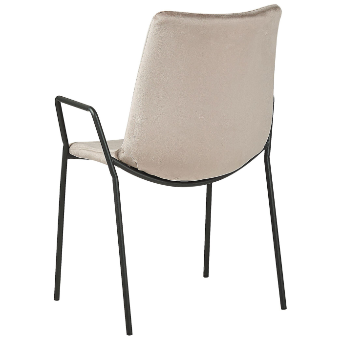 Set de 2 scaune dining JEFFERSON Catifea Taupe [6]