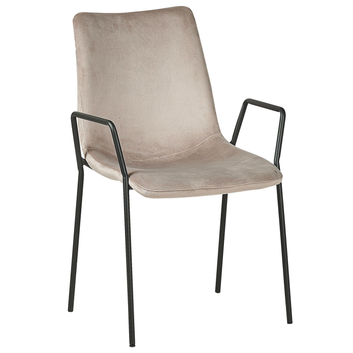 Set de 2 scaune dining JEFFERSON Catifea Taupe [4]