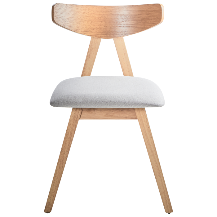 Set of 2 Dining Chairs LACOTA Wood Light Brown/Grey [5]