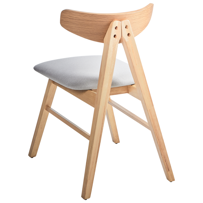 Set of 2 Dining Chairs LACOTA Wood Light Brown/Grey [6]