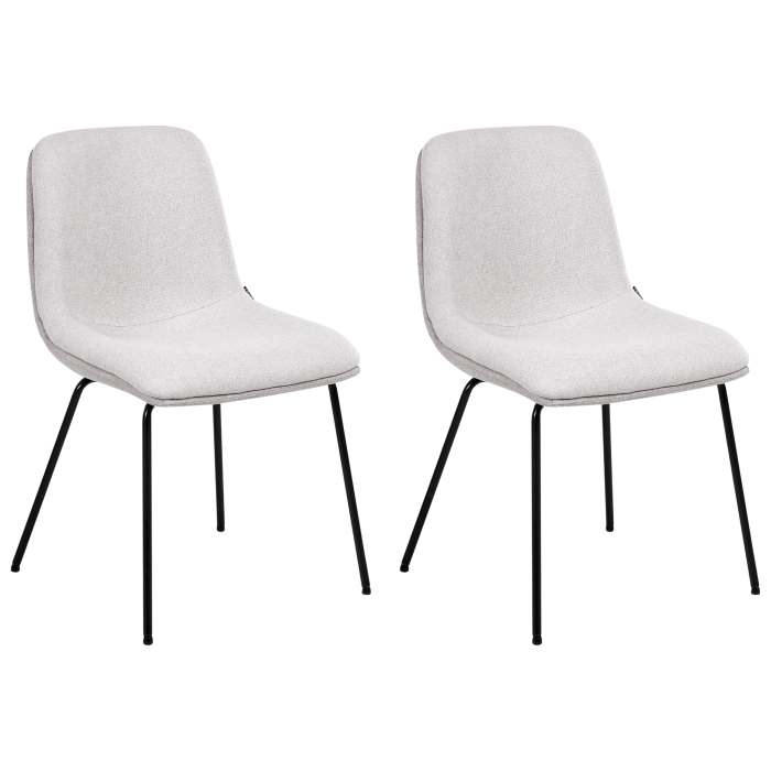 Set of 2 dining chairs LORIDA Light Grey [2]