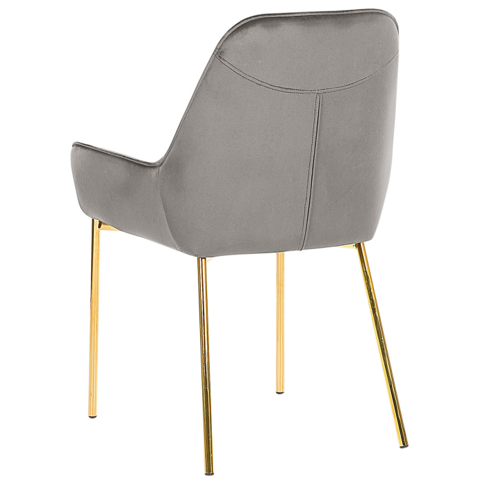 Set de 2 scaune dining LOVERNA Catifea Gri [6]