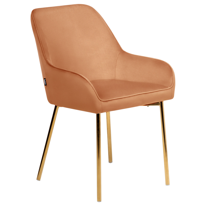 Set de 2 scaune dining LOVERNA Catifea Portocaliu [4]