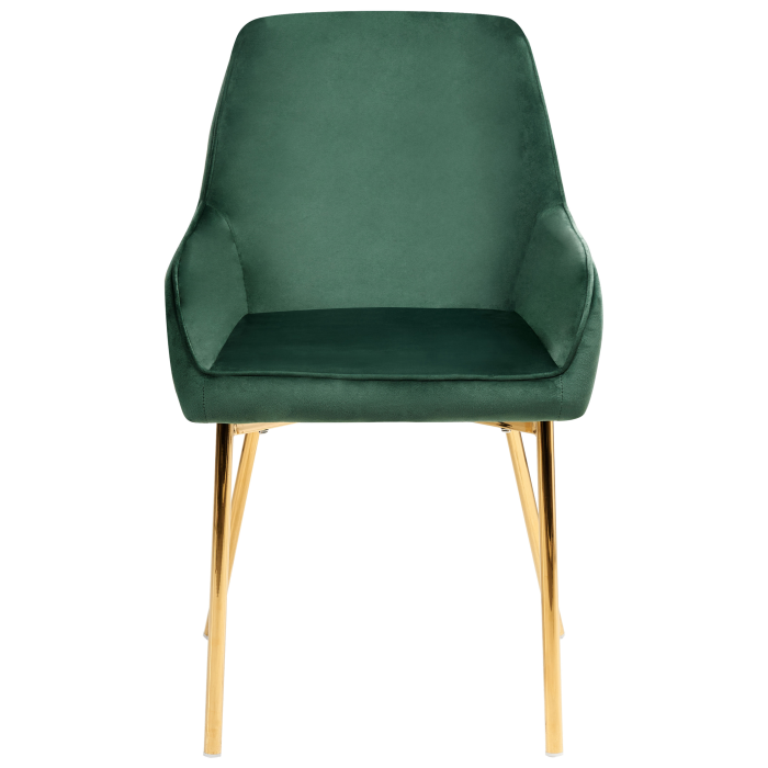 Set de 2 scaune dining LOVERNA Catifea Verde [4]