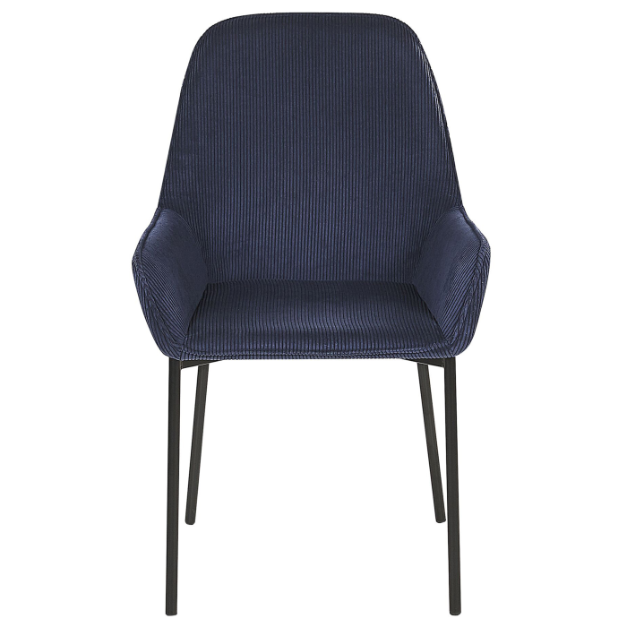 Set of 2 dining chairs LOVERNA Velvet Dark Blue [5]