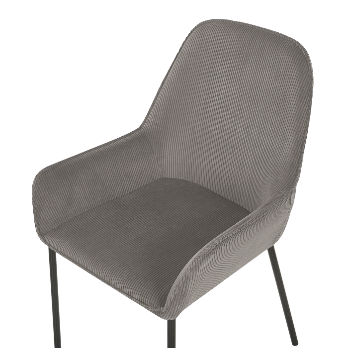Set of 2 dining chairs LOVERNA Grey Velour [7]